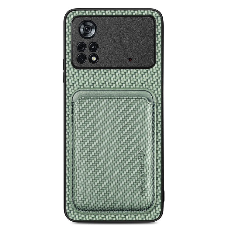 Carbon Fiber Leather Card Magsafe Magnetic Phone Case, For Honor Magic5, For Honor X7A, For Honor X9A, For Xiaomi Poco X4 Pro 5G