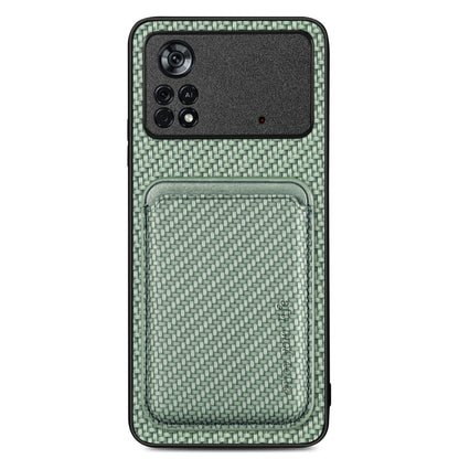 Carbon Fiber Leather Card Magsafe Magnetic Phone Case, For Honor Magic5, For Honor X7A, For Honor X9A, For Xiaomi Poco X4 Pro 5G