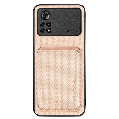 Carbon Fiber Leather Card Magsafe Magnetic Phone Case, For Honor Magic5, For Honor X7A, For Honor X9A, For Xiaomi Poco X4 Pro 5G