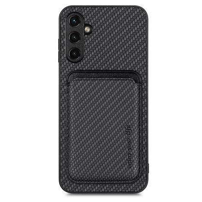 Carbon Fiber Leather Card Magsafe Magnetic Phone Case, For Samsung Galaxy A34 5G