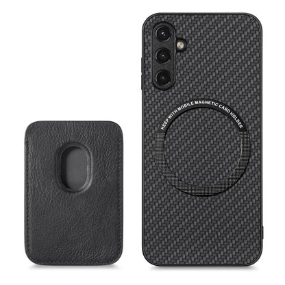 Carbon Fiber Leather Card Magsafe Magnetic Phone Case, For Samsung Galaxy A34 5G