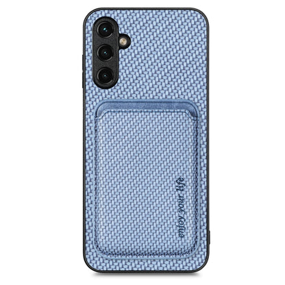 Carbon Fiber Leather Card Magsafe Magnetic Phone Case, For Samsung Galaxy A34 5G