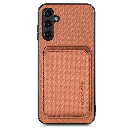 Carbon Fiber Leather Card Magsafe Magnetic Phone Case, For Samsung Galaxy A34 5G