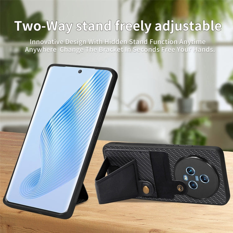 Carbon Fiber Wallet Flip Card K-shaped Holder Phone Case, For Honor Magic5, For Honor X7A, For Honor X8A, For Xiaomi Poco X4 Pro 5G