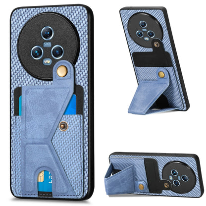 Carbon Fiber Wallet Flip Card K-shaped Holder Phone Case, For Honor Magic5, For Honor X7A, For Honor X8A, For Xiaomi Poco X4 Pro 5G