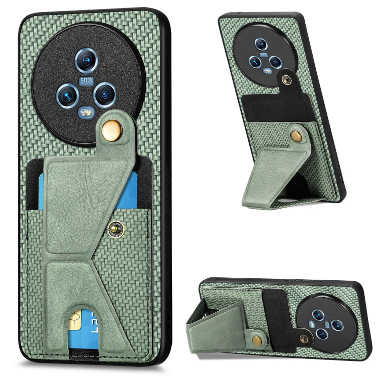 Carbon Fiber Wallet Flip Card K-shaped Holder Phone Case, For Honor Magic5, For Honor X7A, For Honor X8A, For Xiaomi Poco X4 Pro 5G