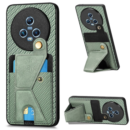 Carbon Fiber Wallet Flip Card K-shaped Holder Phone Case, For Honor Magic5, For Honor X7A, For Honor X8A, For Xiaomi Poco X4 Pro 5G