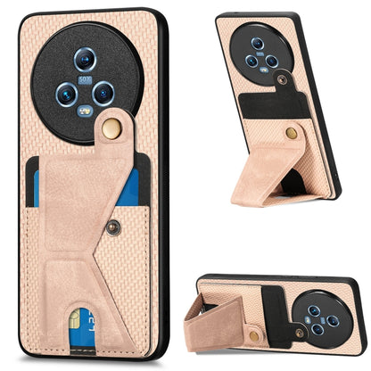 Carbon Fiber Wallet Flip Card K-shaped Holder Phone Case, For Honor Magic5, For Honor X7A, For Honor X8A, For Xiaomi Poco X4 Pro 5G