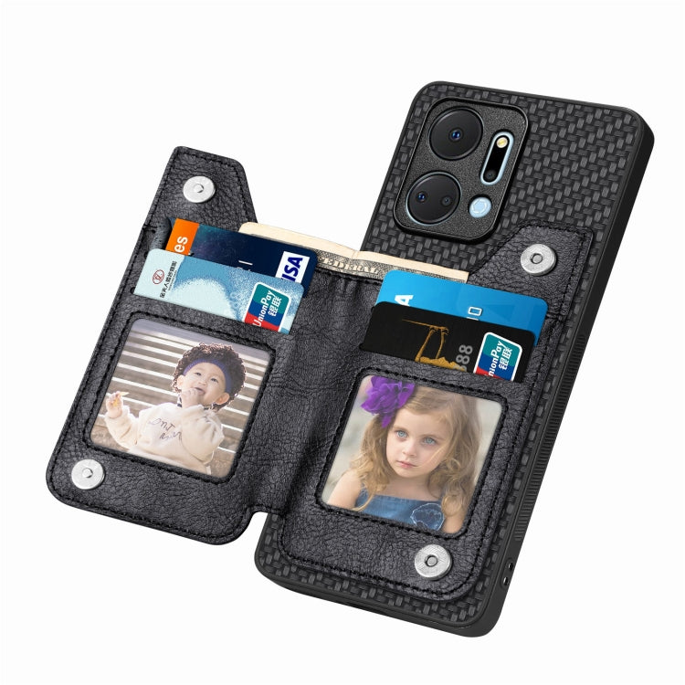 Carbon Fiber Horizontal Flip Zipper Wallet Phone Case, For Honor X7A, For Honor X8A, For Xiaomi Poco X4 Pro 5G, For Samsung Galaxy A22 5G