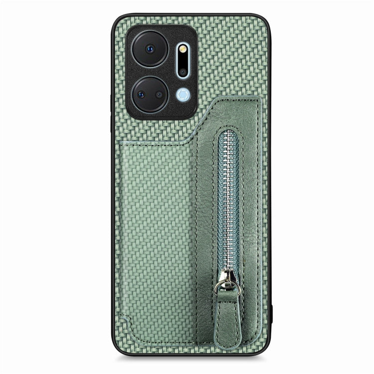 Carbon Fiber Horizontal Flip Zipper Wallet Phone Case, For Honor X7A, For Honor X8A, For Xiaomi Poco X4 Pro 5G, For Samsung Galaxy A22 5G