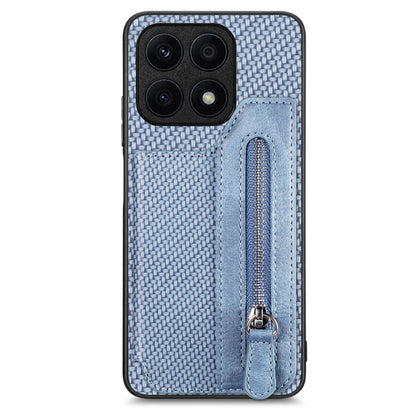 Carbon Fiber Horizontal Flip Zipper Wallet Phone Case, For Honor X7A, For Honor X8A, For Xiaomi Poco X4 Pro 5G, For Samsung Galaxy A22 5G