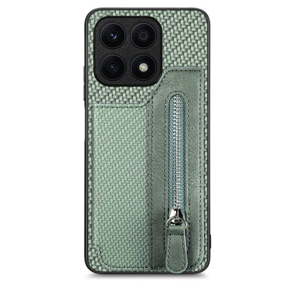 Carbon Fiber Horizontal Flip Zipper Wallet Phone Case, For Honor X7A, For Honor X8A, For Xiaomi Poco X4 Pro 5G, For Samsung Galaxy A22 5G