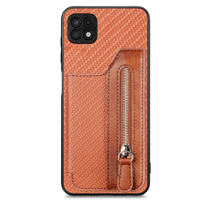 Carbon Fiber Horizontal Flip Zipper Wallet Phone Case, For Honor X7A, For Honor X8A, For Xiaomi Poco X4 Pro 5G, For Samsung Galaxy A22 5G