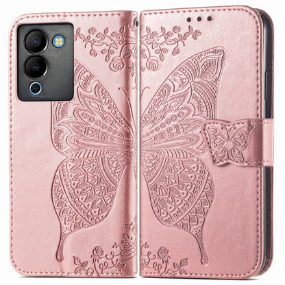 Butterfly Love Flower Embossed Leather Phone Case, For Infinix Note 12 G96, For OnePlus Ace 2, For Realme C55