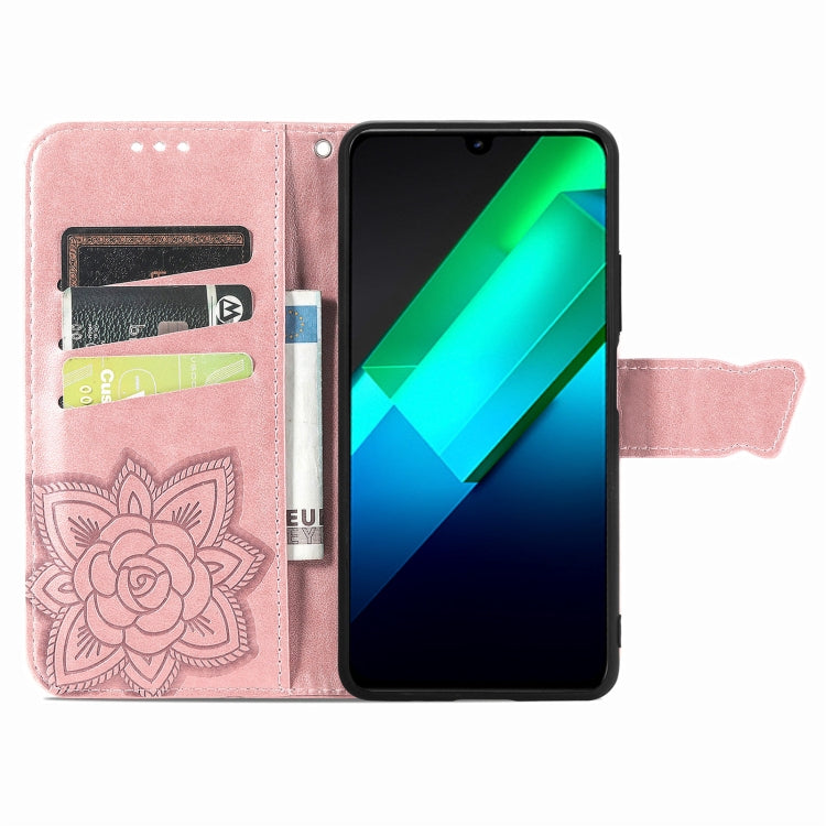 Butterfly Love Flower Embossed Leather Phone Case, For Infinix Note 12 G96, For OnePlus Ace 2, For Realme C55