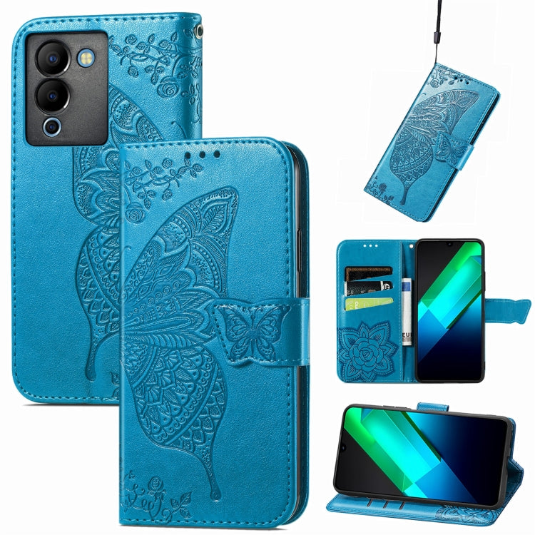 Butterfly Love Flower Embossed Leather Phone Case, For Infinix Note 12 G96, For OnePlus Ace 2, For Realme C55