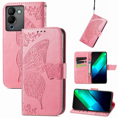 Butterfly Love Flower Embossed Leather Phone Case, For Infinix Note 12 G96, For OnePlus Ace 2, For Realme C55