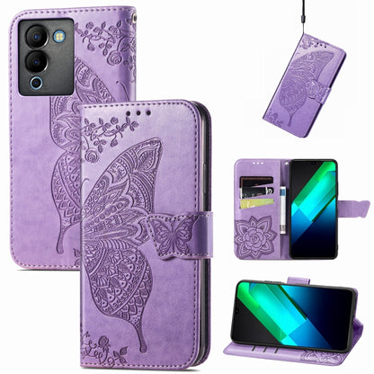Butterfly Love Flower Embossed Leather Phone Case, For Infinix Note 12 G96, For OnePlus Ace 2, For Realme C55