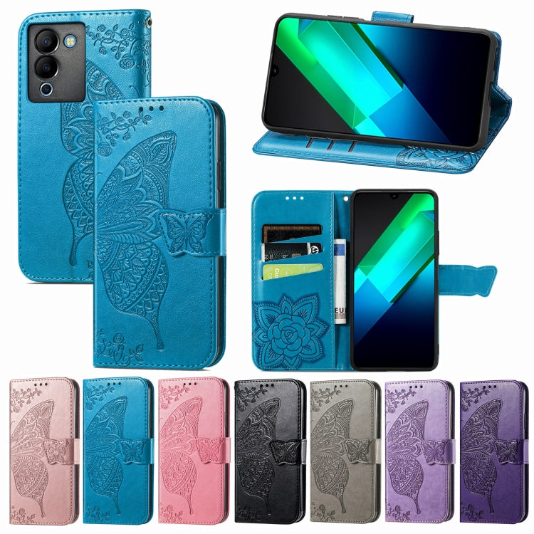 Butterfly Love Flower Embossed Leather Phone Case, For Infinix Note 12 G96, For OnePlus Ace 2, For Realme C55