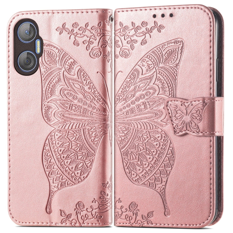 Butterfly Love Flower Embossed Leather Phone Case, For Tecno Pova Neo 5G, For ZTE Blade A52, For Samsung Galaxy A14 4G