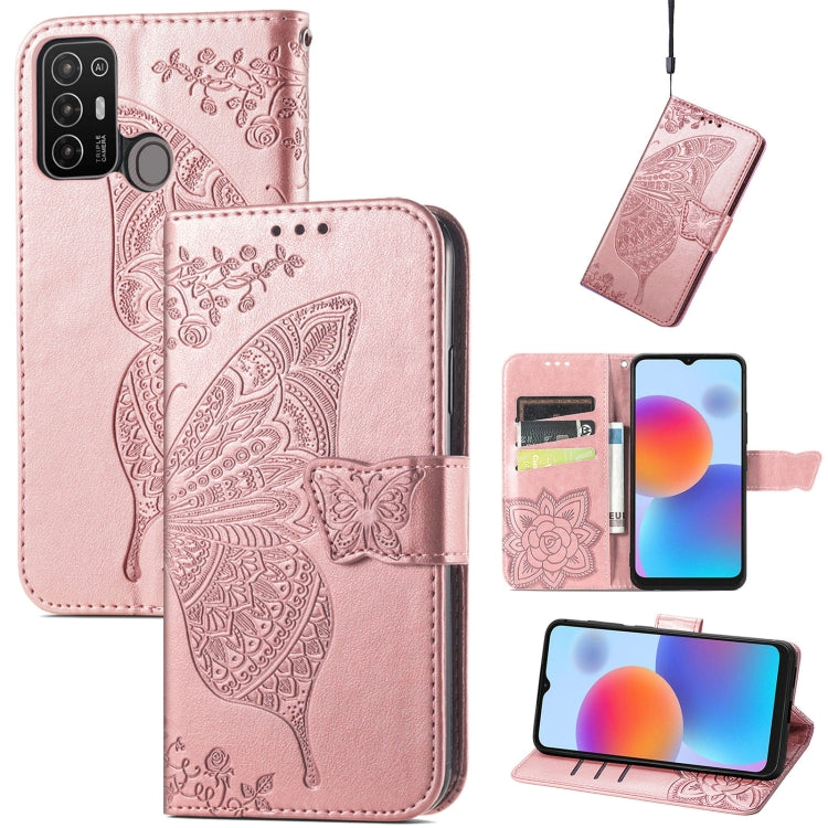 Butterfly Love Flower Embossed Leather Phone Case, For Tecno Pova Neo 5G, For ZTE Blade A52, For Samsung Galaxy A14 4G