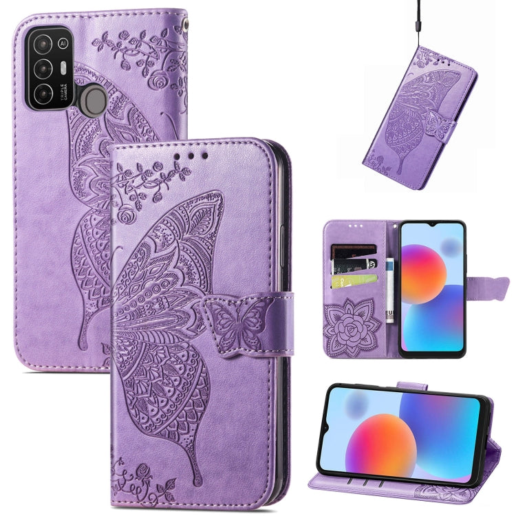 Butterfly Love Flower Embossed Leather Phone Case, For Tecno Pova Neo 5G, For ZTE Blade A52, For Samsung Galaxy A14 4G