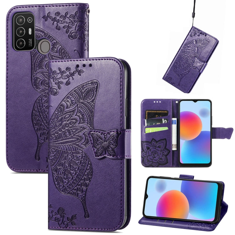 Butterfly Love Flower Embossed Leather Phone Case, For Tecno Pova Neo 5G, For ZTE Blade A52, For Samsung Galaxy A14 4G