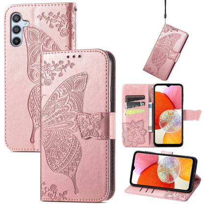 Butterfly Love Flower Embossed Leather Phone Case, For Tecno Pova Neo 5G, For ZTE Blade A52, For Samsung Galaxy A14 4G