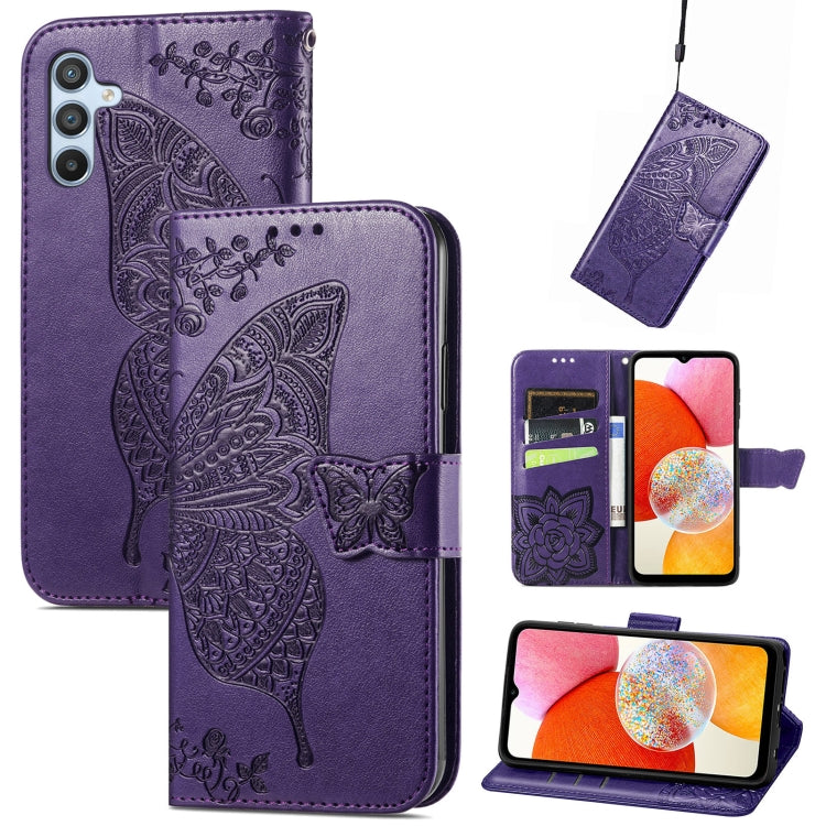 Butterfly Love Flower Embossed Leather Phone Case, For Tecno Pova Neo 5G, For ZTE Blade A52, For Samsung Galaxy A14 4G