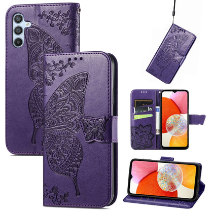 Butterfly Love Flower Embossed Leather Phone Case, For Tecno Pova Neo 5G, For ZTE Blade A52, For Samsung Galaxy A14 4G