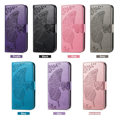 Butterfly Love Flower Embossed Leather Phone Case, For Samsung Galaxy A34 5G