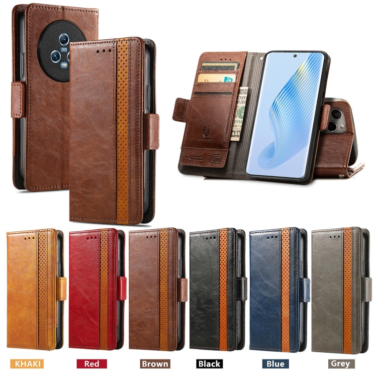 CaseNeo Splicing Dual Magnetic Buckle Leather Phone Case, For Honor Magic5, For Infinix Note 12 G96, For OnePlus Ace 2, For Realme C55