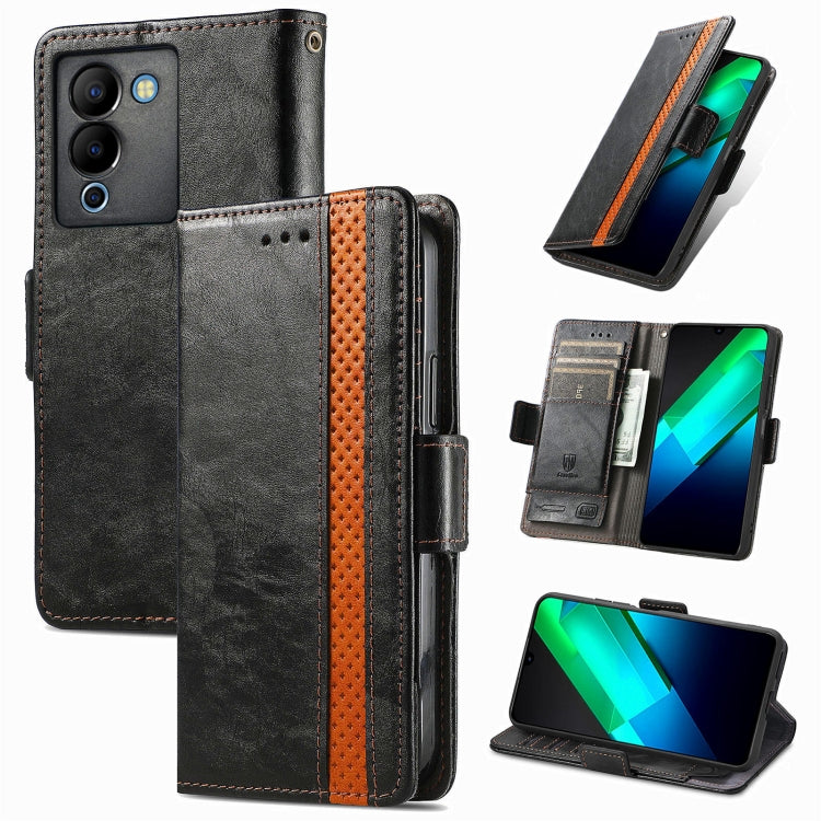 CaseNeo Splicing Dual Magnetic Buckle Leather Phone Case, For Honor Magic5, For Infinix Note 12 G96, For OnePlus Ace 2, For Realme C55