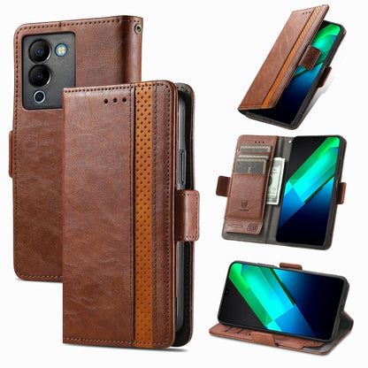 CaseNeo Splicing Dual Magnetic Buckle Leather Phone Case, For Honor Magic5, For Infinix Note 12 G96, For OnePlus Ace 2, For Realme C55
