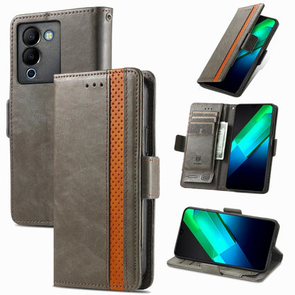 CaseNeo Splicing Dual Magnetic Buckle Leather Phone Case, For Honor Magic5, For Infinix Note 12 G96, For OnePlus Ace 2, For Realme C55