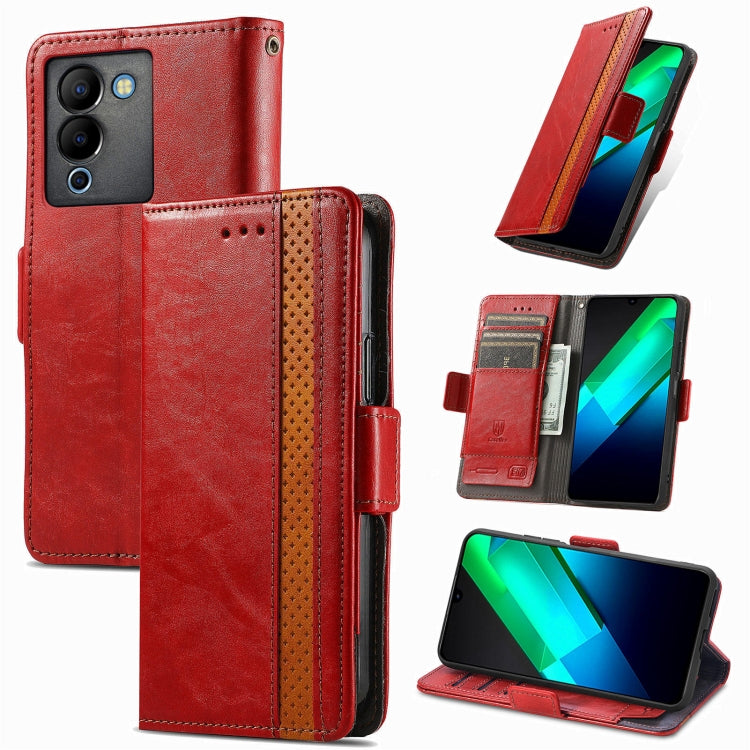 CaseNeo Splicing Dual Magnetic Buckle Leather Phone Case, For Honor Magic5, For Infinix Note 12 G96, For OnePlus Ace 2, For Realme C55