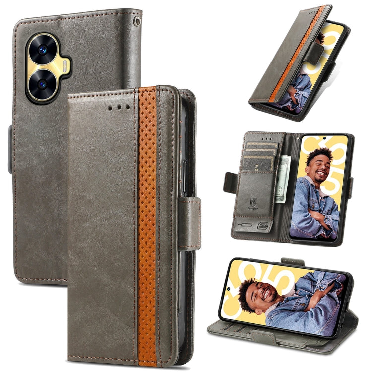 CaseNeo Splicing Dual Magnetic Buckle Leather Phone Case, For Honor Magic5, For Infinix Note 12 G96, For OnePlus Ace 2, For Realme C55