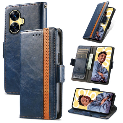 CaseNeo Splicing Dual Magnetic Buckle Leather Phone Case, For Honor Magic5, For Infinix Note 12 G96, For OnePlus Ace 2, For Realme C55