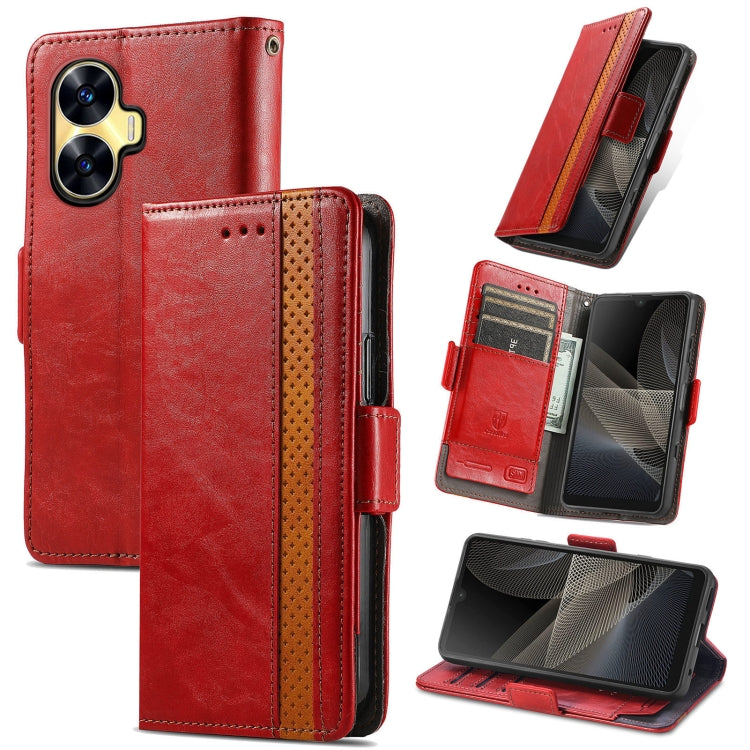 CaseNeo Splicing Dual Magnetic Buckle Leather Phone Case, For Honor Magic5, For Infinix Note 12 G96, For OnePlus Ace 2, For Realme C55