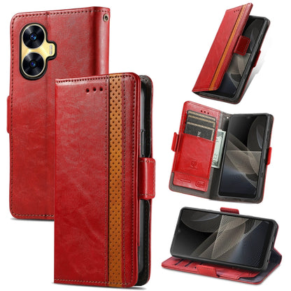 CaseNeo Splicing Dual Magnetic Buckle Leather Phone Case, For Honor Magic5, For Infinix Note 12 G96, For OnePlus Ace 2, For Realme C55