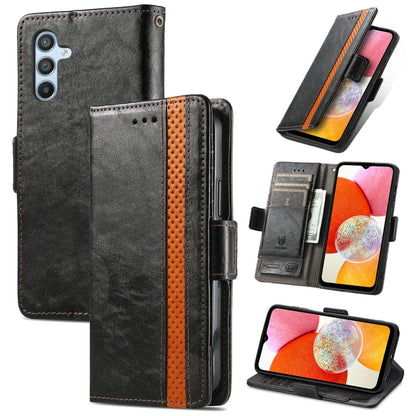 CaseNeo Splicing Dual Magnetic Buckle Leather Phone Case, For Samsung Galaxy A14 4G, For Samsung Galaxy A34 5G, For Sony Xperia 10 II