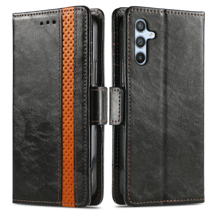 CaseNeo Splicing Dual Magnetic Buckle Leather Phone Case, For Samsung Galaxy A14 4G, For Samsung Galaxy A34 5G, For Sony Xperia 10 II