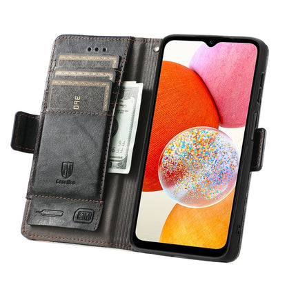 CaseNeo Splicing Dual Magnetic Buckle Leather Phone Case, For Samsung Galaxy A14 4G, For Samsung Galaxy A34 5G, For Sony Xperia 10 II