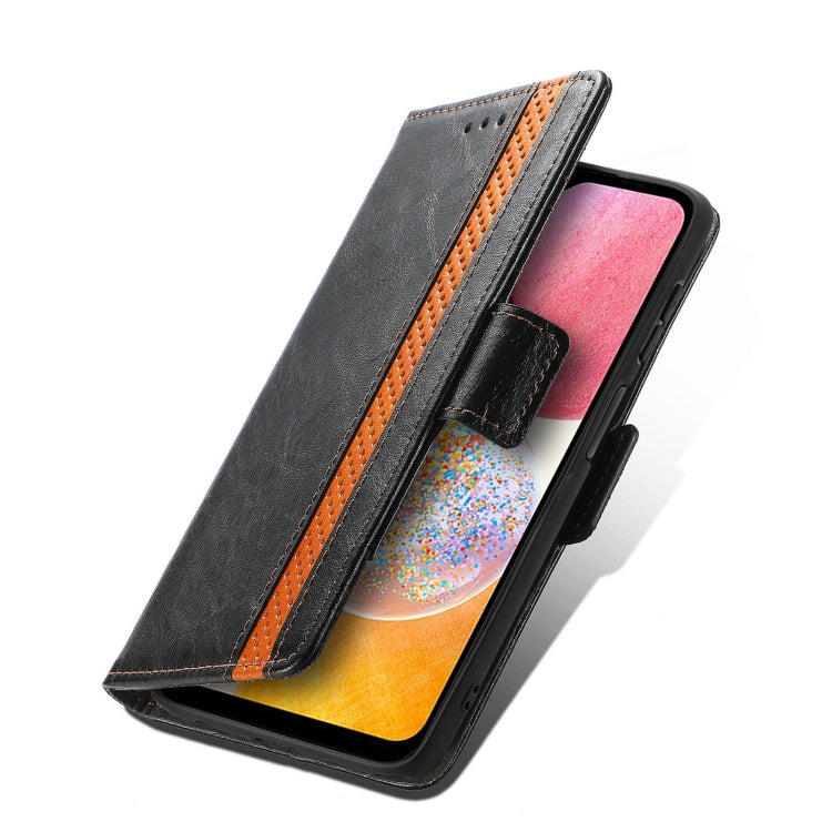 CaseNeo Splicing Dual Magnetic Buckle Leather Phone Case, For Samsung Galaxy A14 4G, For Samsung Galaxy A34 5G, For Sony Xperia 10 II
