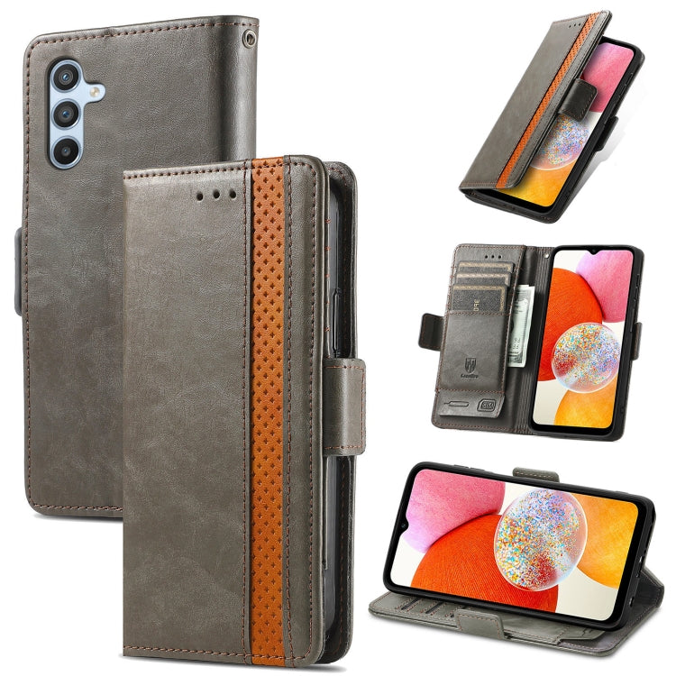 CaseNeo Splicing Dual Magnetic Buckle Leather Phone Case, For Samsung Galaxy A14 4G, For Samsung Galaxy A34 5G, For Sony Xperia 10 II