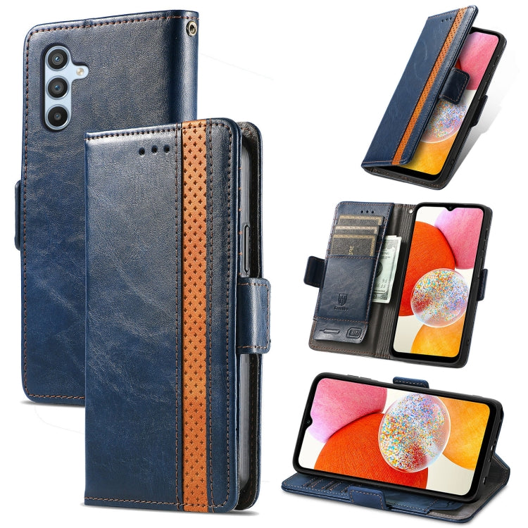 CaseNeo Splicing Dual Magnetic Buckle Leather Phone Case, For Samsung Galaxy A14 4G, For Samsung Galaxy A34 5G, For Sony Xperia 10 II