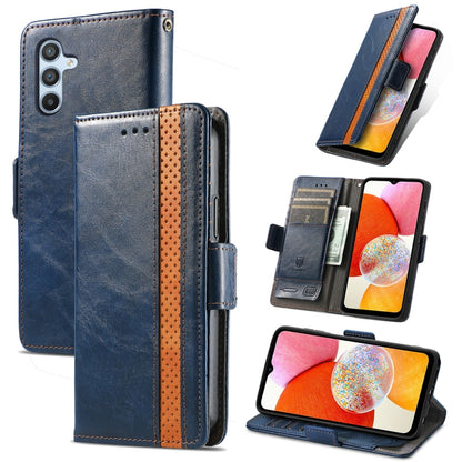 CaseNeo Splicing Dual Magnetic Buckle Leather Phone Case, For Samsung Galaxy A14 4G, For Samsung Galaxy A34 5G, For Sony Xperia 10 II