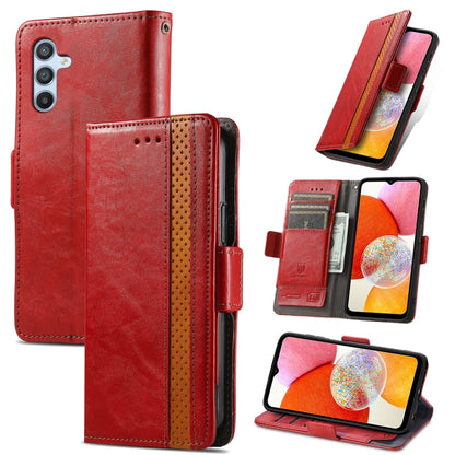 CaseNeo Splicing Dual Magnetic Buckle Leather Phone Case, For Samsung Galaxy A14 4G, For Samsung Galaxy A34 5G, For Sony Xperia 10 II