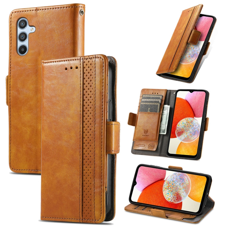 CaseNeo Splicing Dual Magnetic Buckle Leather Phone Case, For Samsung Galaxy A14 4G, For Samsung Galaxy A34 5G, For Sony Xperia 10 II