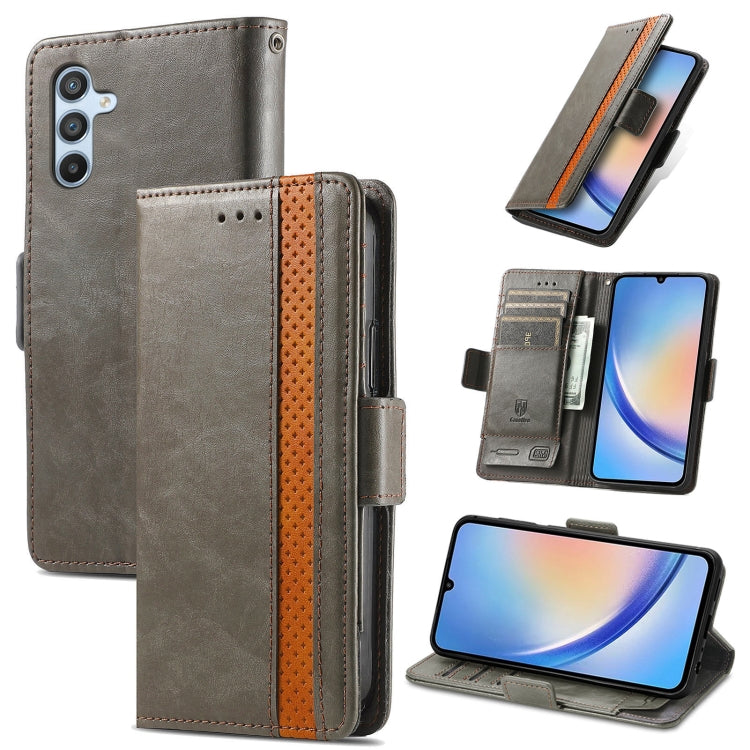 CaseNeo Splicing Dual Magnetic Buckle Leather Phone Case, For Samsung Galaxy A14 4G, For Samsung Galaxy A34 5G, For Sony Xperia 10 II